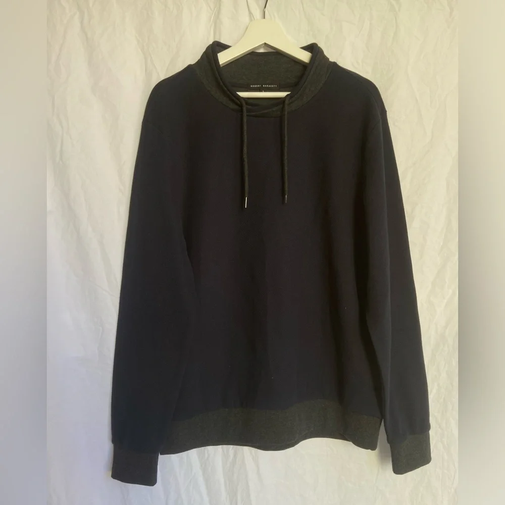 Robert Barakett Long-Sleeve Crossover Mockneck sweater Size Large